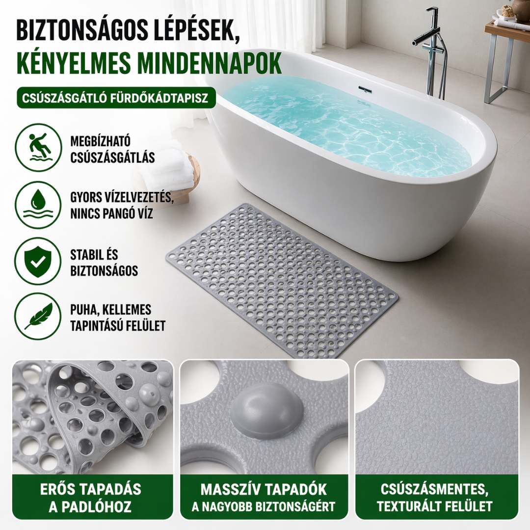 NoSlip™ – Védd meg magad a veszélyes fürdőszobai esésektől