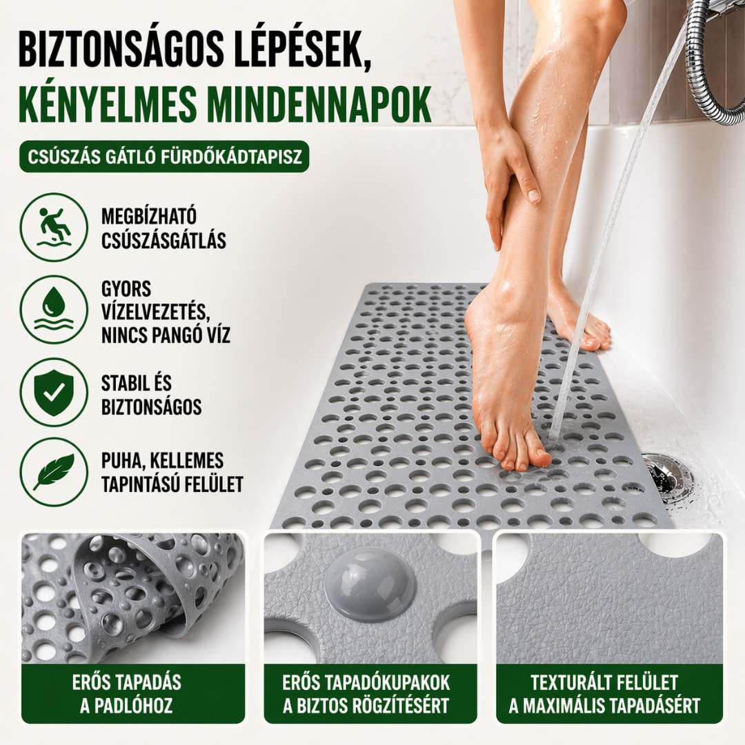NoSlip™ – Védd meg magad a veszélyes fürdőszobai esésektől