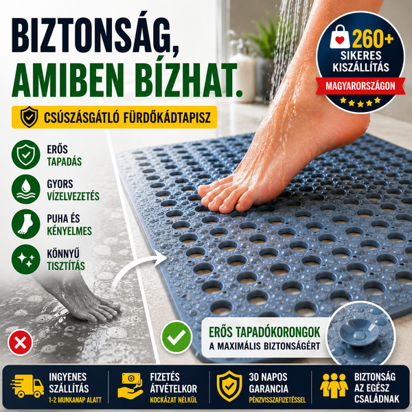NoSlip™ – Védd meg magad a veszélyes fürdőszobai esésektől