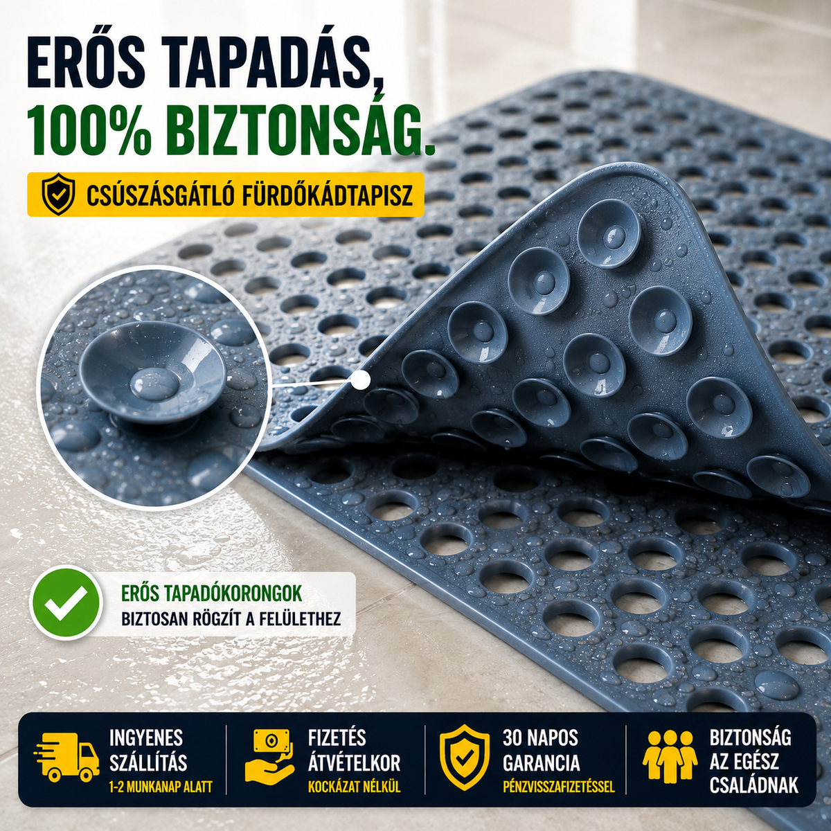 NoSlip™ – Védd meg magad a veszélyes fürdőszobai esésektől