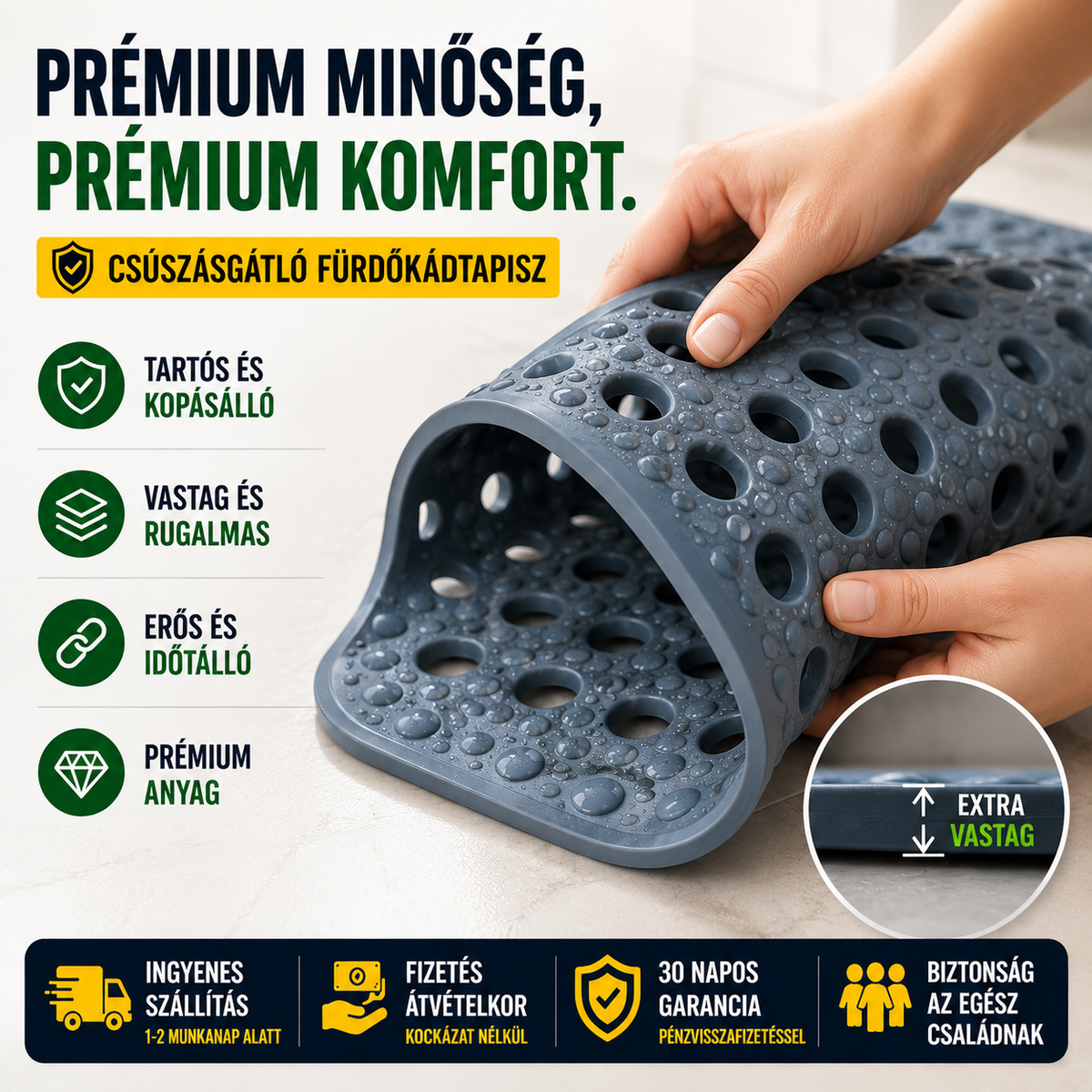 NoSlip™ – Védd meg magad a veszélyes fürdőszobai esésektől